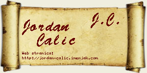Jordan Čalić vizit kartica